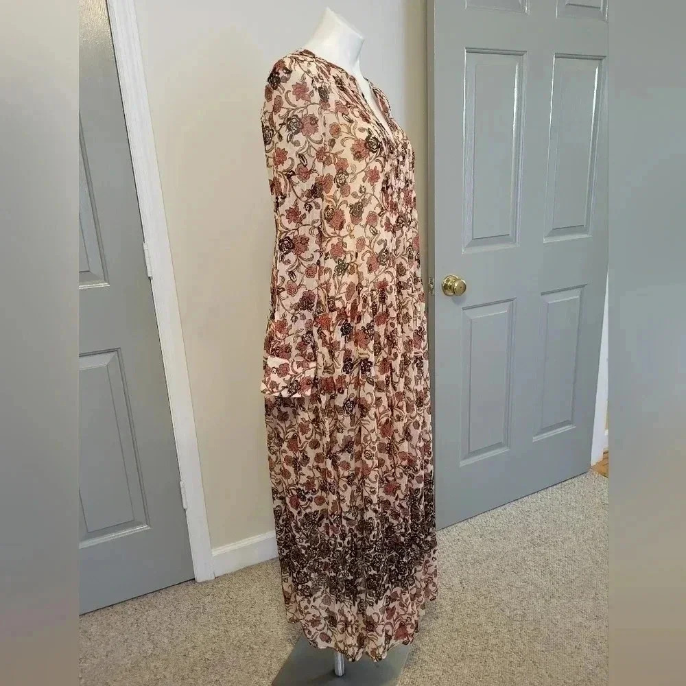 Free People See It Through Flo in Tea Combo Floral Maxi Dress (XS)NWT - Picture 8 of 14
